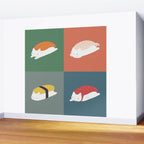 Sushi Cat 2x2 Wall Mural Gallery Image 2