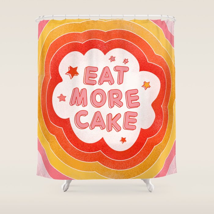 EAT MORE CAKE Shower Curtain Gallery Image 1