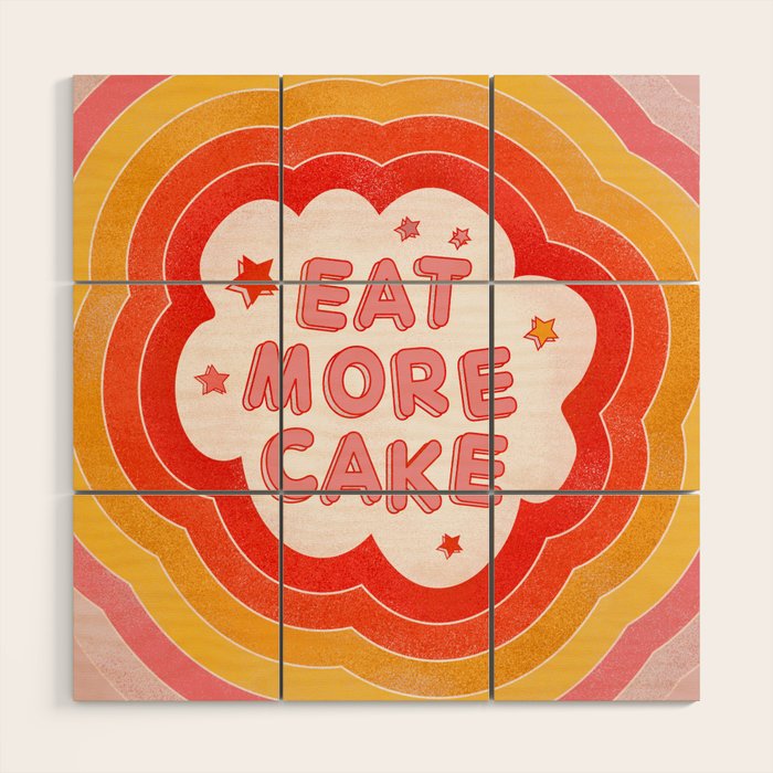 EAT MORE CAKE Wood Wall Art Gallery Image 1