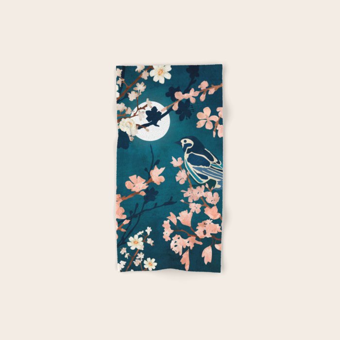 Midnight Blossom Bath Towel Gallery Image 1