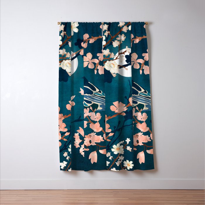 Midnight Blossom Window Curtain Gallery Image 3