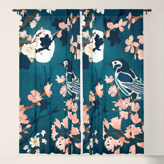 Midnight Blossom Window Curtain Gallery Image 1