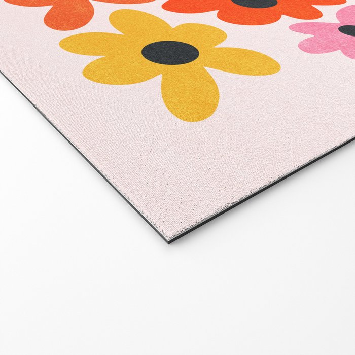 Retro Flowers: Pastel Edition Welcome Mat Gallery Image 2