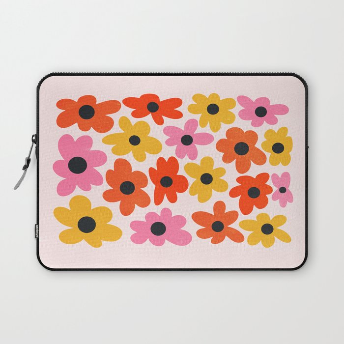 Retro Flowers: Pastel Edition Laptop Sleeve Gallery Image 1