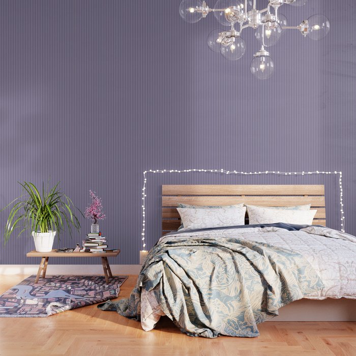 Minimal Line Curvature XXIII Lavender Purple Mid Century Modern Arch Abstract Wallpaper Gallery Image 1