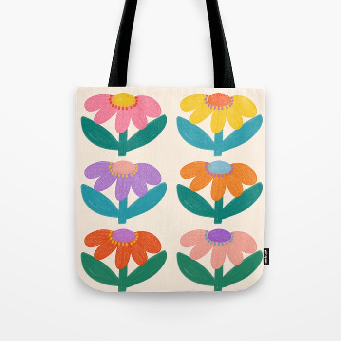 Retro Fun Flower - Adore You  Tote Bag Gallery Image 1