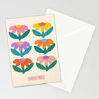 Retro Fun Flower - Adore You  Stationery Card Gallery Image 2
