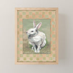 White Rabbit Traditional Mini Art Print Gallery Image 1
