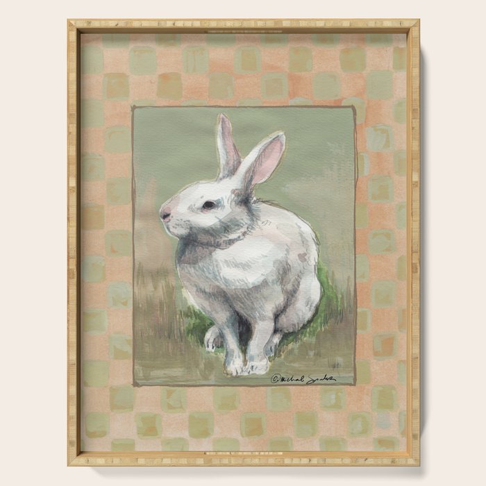 White Rabbit Traditional Serving Tray Gallery Image 1