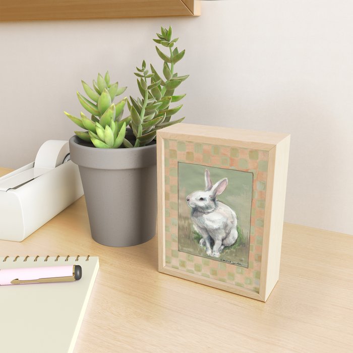 White Rabbit Traditional Mini Art Print Gallery Image 2