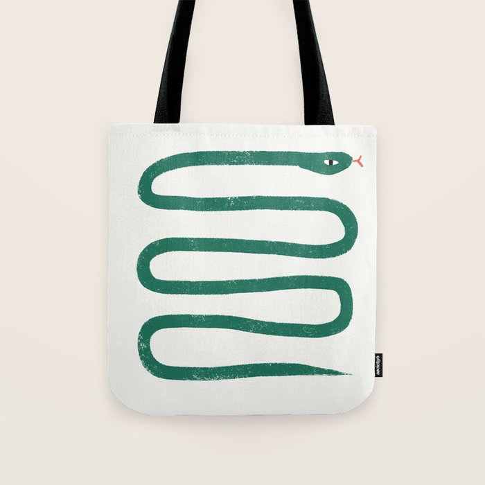 Minimal Jungle Snake Tote Bag Gallery Image 1