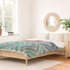 Retro Sunset - Blue & Orange Duvet Cover Gallery Image 2