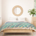 Retro Sunset - Blue & Orange Duvet Cover Gallery Image 3