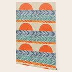 Retro Sunset - Blue & Orange Wallpaper Gallery Image 2