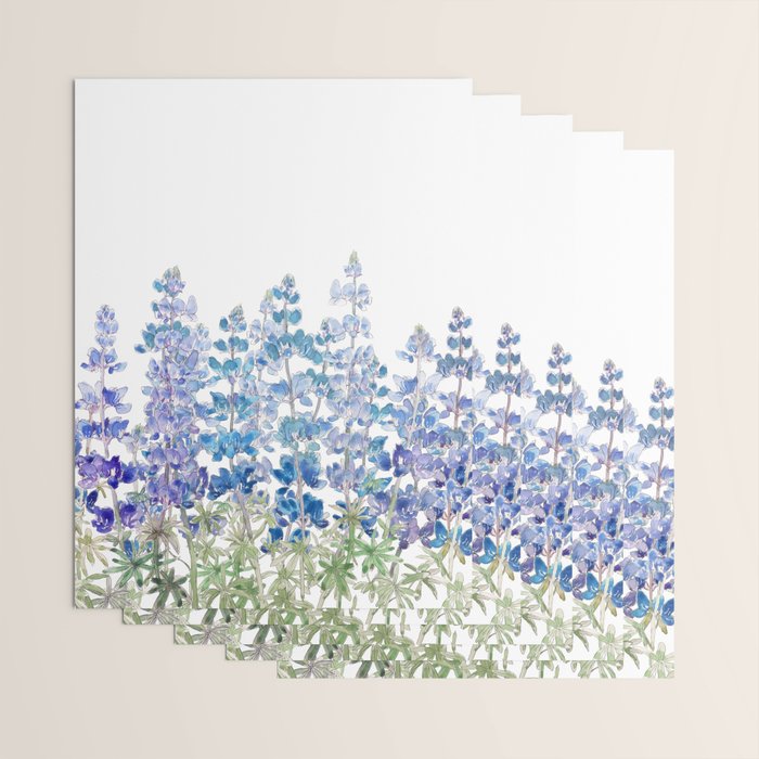 blue and purple lupin flowers horizontal  Wrapping Paper Gallery Image 3