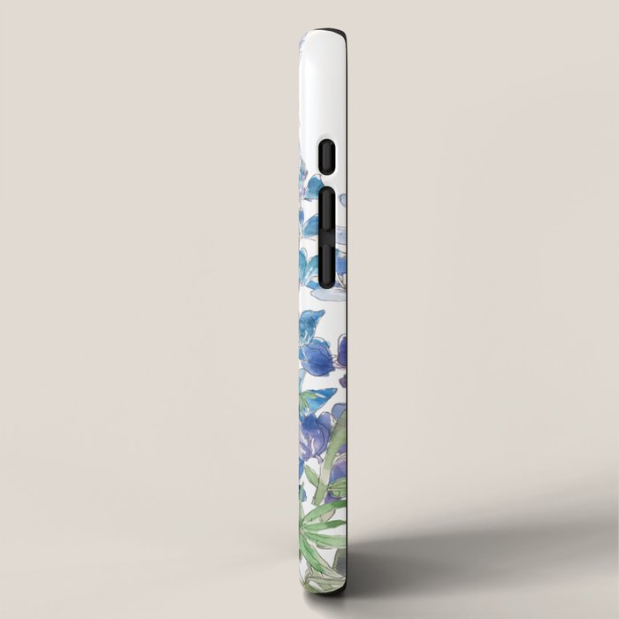 blue and purple lupin flowers horizontal  iPhone Case Gallery Image 2
