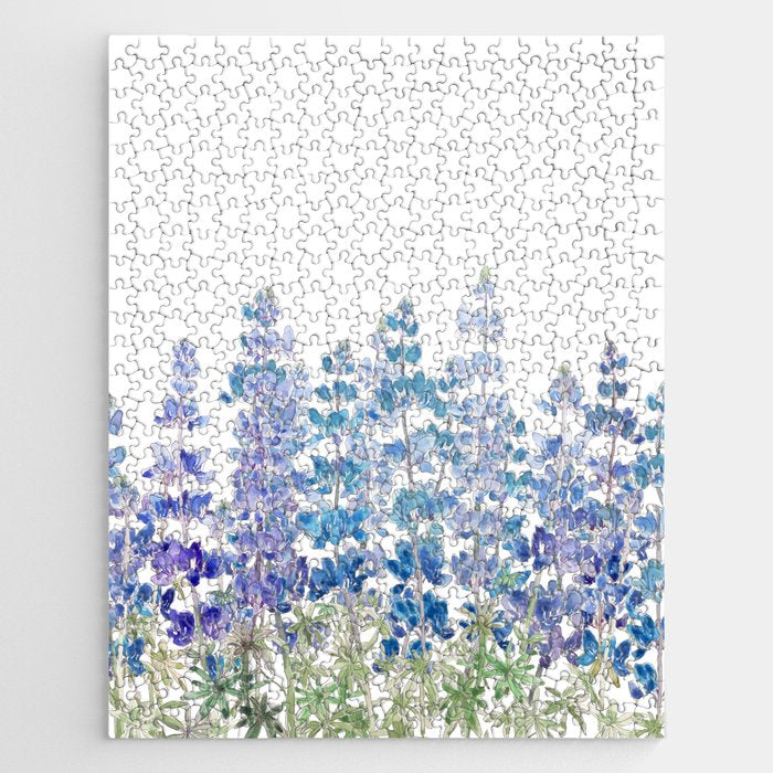 blue and purple lupin flowers horizontal  Jigsaw Puzzle Gallery Image 1