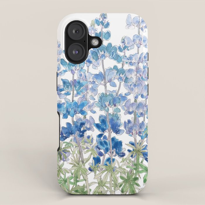 blue and purple lupin flowers horizontal  iPhone Case Gallery Image 1