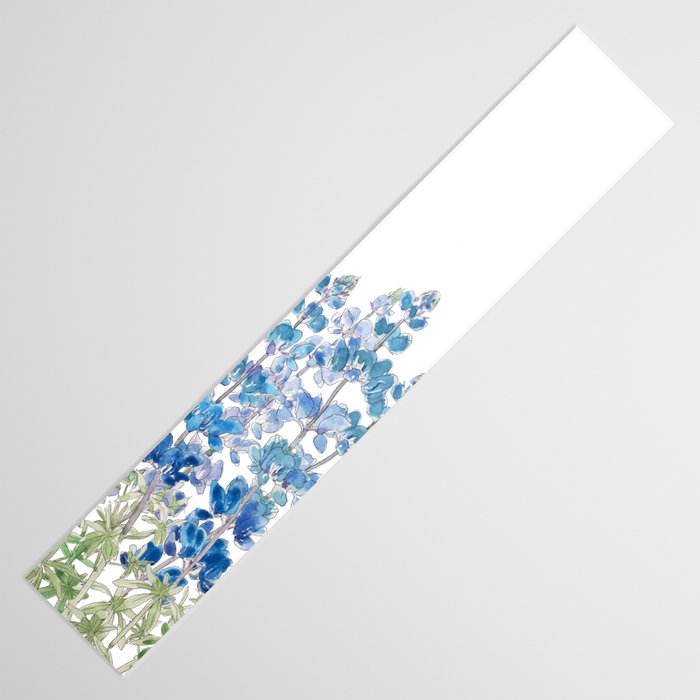 blue and purple lupin flowers horizontal  Table Runner Gallery Image 3
