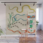 Locupletissimi rerum naturalium - vol. 2 - Albertus Seba Colorful Snake Floral Arrangement Wall Mural Gallery Image 1