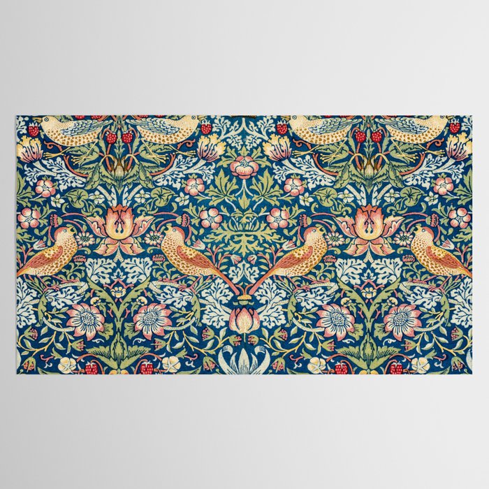 William Morris  Strawberry Thief Special edition 2023 restored with artificial intelligence Tablecloth Gallery Image 2