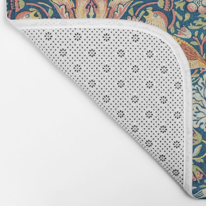 William Morris  Strawberry Thief Special edition 2023 restored with artificial intelligence Bath Mat Gallery Image 2