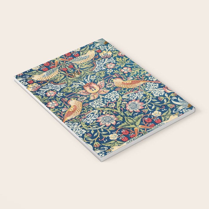William Morris  Strawberry Thief Special edition 2023 restored with artificial intelligence Notebook Gallery Image 3