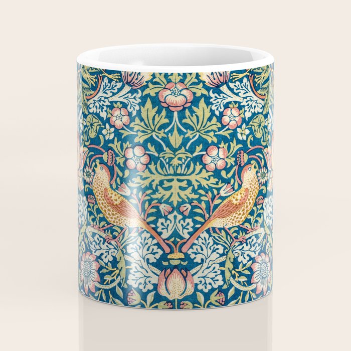 William Morris  Strawberry Thief Special edition 2023 restored with artificial intelligence Coffee Mug Gallery Image 4