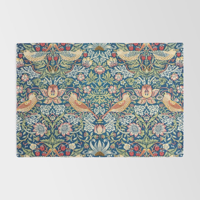 William Morris  Strawberry Thief Special edition 2023 restored with artificial intelligence Rug Gallery Image 2
