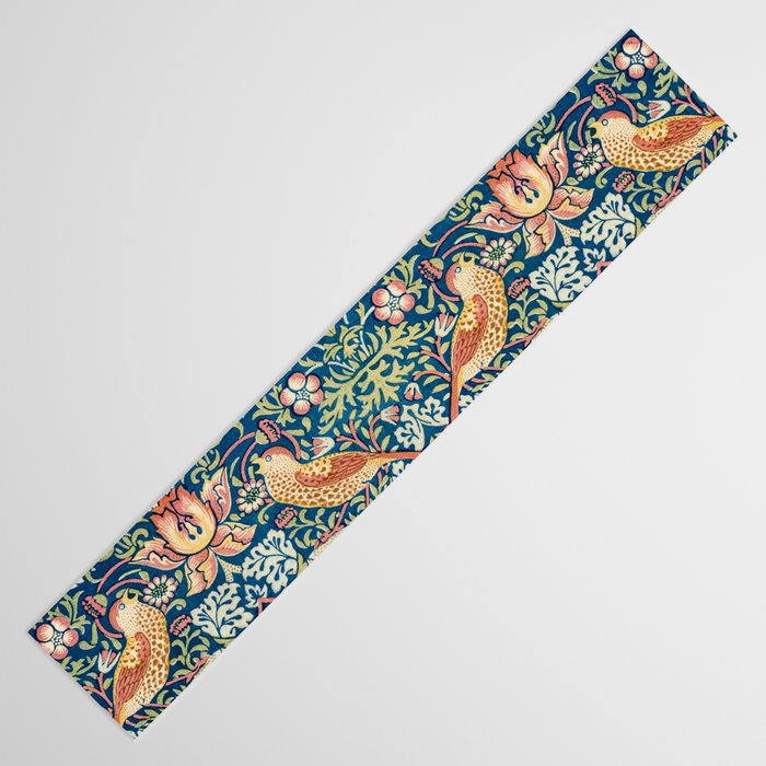 William Morris  Strawberry Thief Special edition 2023 restored with artificial intelligence Table Runner Gallery Image 3