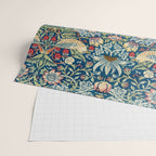 William Morris  Strawberry Thief Special edition 2023 restored with artificial intelligence Wrapping Paper Gallery Image 2