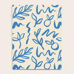 Blue organic watercolor nature art pattern Notebook Gallery Image 4
