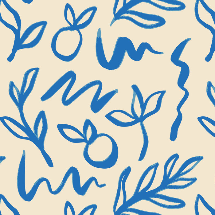 Blue organic watercolor nature art pattern Coffee Mug Gallery Image 2