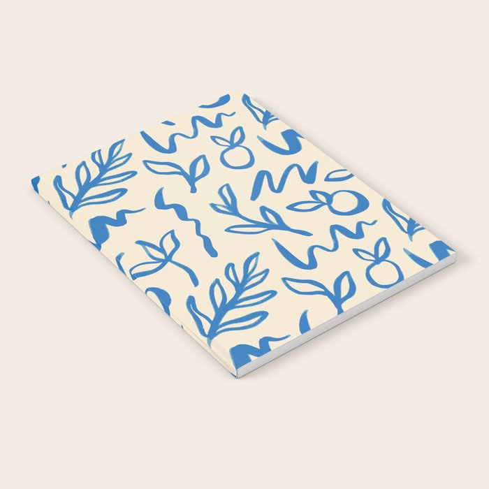Blue organic watercolor nature art pattern Notebook Gallery Image 2