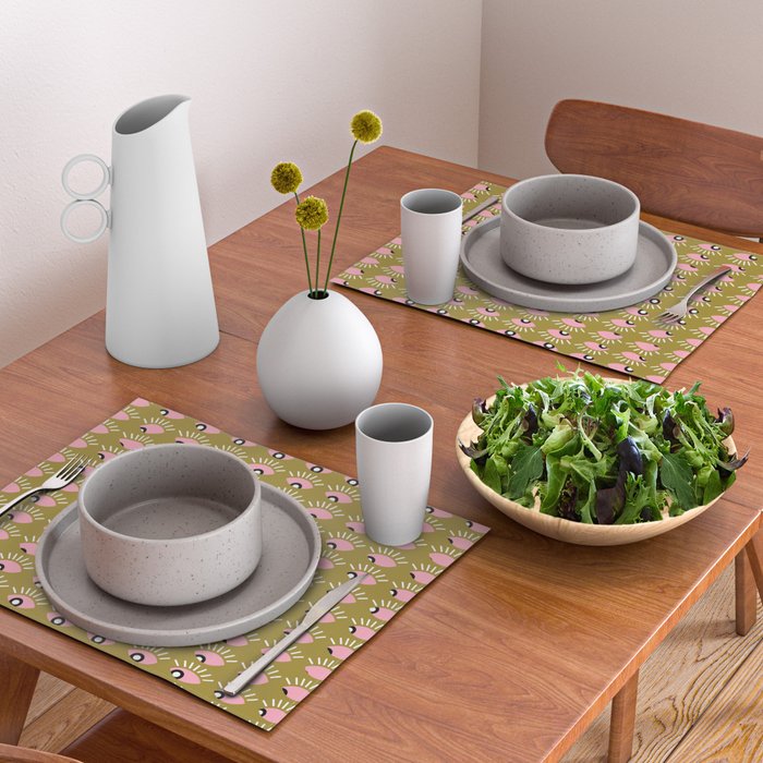 Moss green looking for you Placemat Gallery Image 2