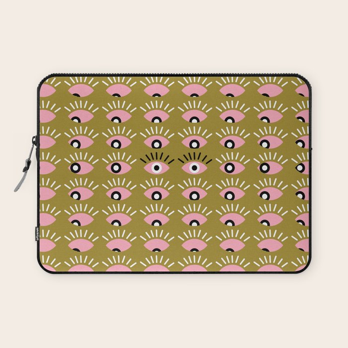 Moss green looking for you Laptop Sleeve Gallery Image 1