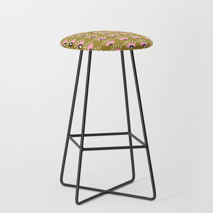 Moss green looking for you Stool Gallery Image 1