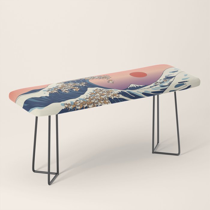 The Great Wave of Shiba Inu Bench Gallery Image 1
