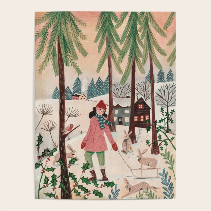 Woman year of the rabbit winter Poster Gallery Image 4