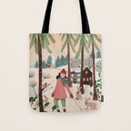 Woman year of the rabbit winter Tote Bag Gallery Image 1