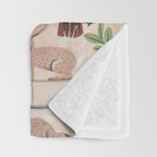 Woman year of the rabbit winter Throw Blanket Gallery Image 3