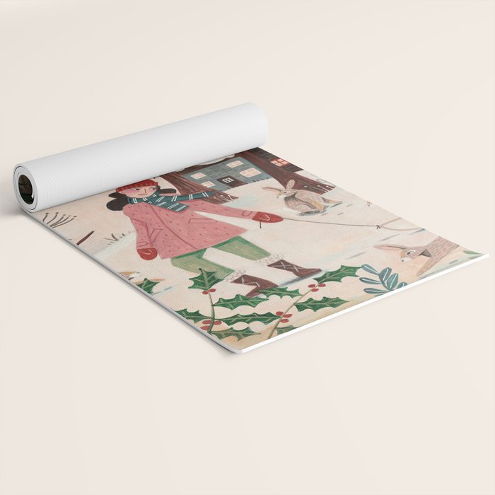 Woman year of the rabbit winter Yoga Mat Gallery Image 2