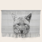 Coyote - Black & White Wall Hanging Gallery Image 1