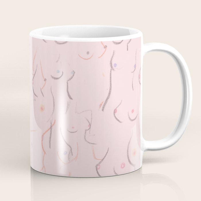 Breasts in Millennial Pink Coffee Mug Gallery Image 1