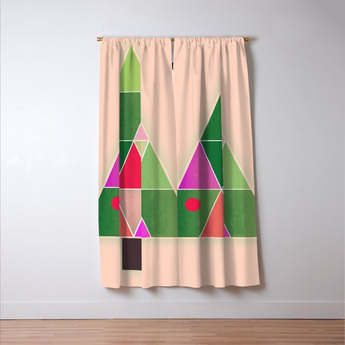 Tannenbaum Christmas Tree Window Curtain Gallery Image 3