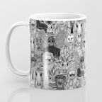 cryptid crowd black white Coffee Mug Gallery Image 3