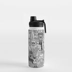 cryptid crowd black white Water Bottle Gallery Image 2