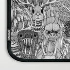 cryptid crowd black white Laptop Sleeve Gallery Image 3