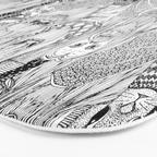 cryptid crowd black white Bath Mat Gallery Image 3