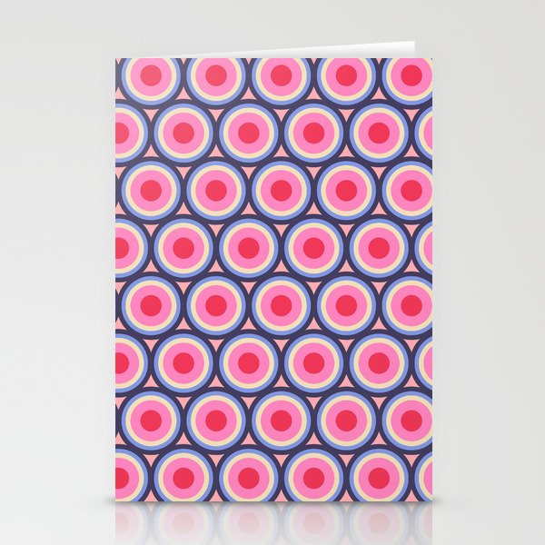Geometric Mid Century Modern Pattern - Pink background  Stationery Card Gallery Image 2